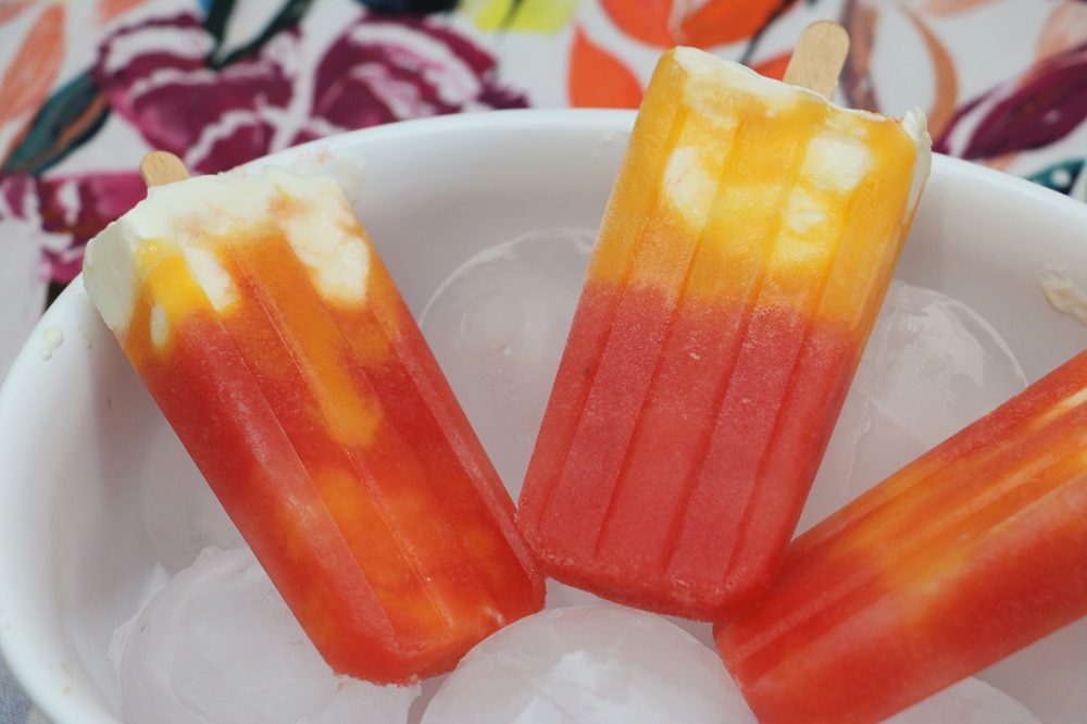 Wassermelonen-Orangen-Popsicle 3