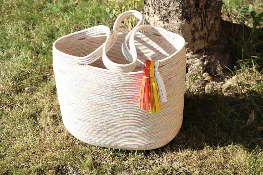 Sommertasche aus Seilen zusammengenäht - Rope Tote Bag