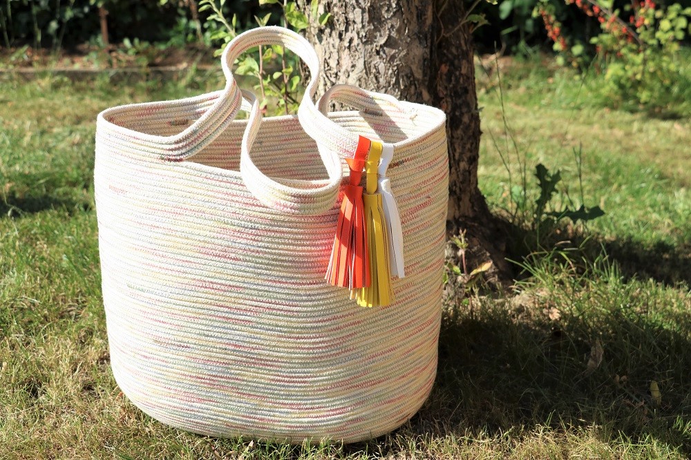 Sommertasche aus Seilen zusammengenäht - Rope Tote Bag